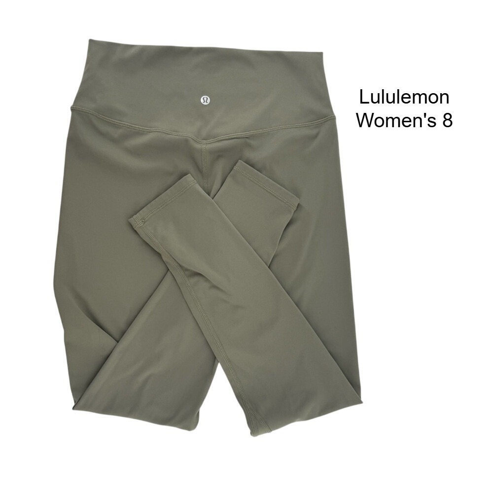 Lululemon Align High Rise Leggings Olive Green Sage Women Size 8 25 Inch Inseam